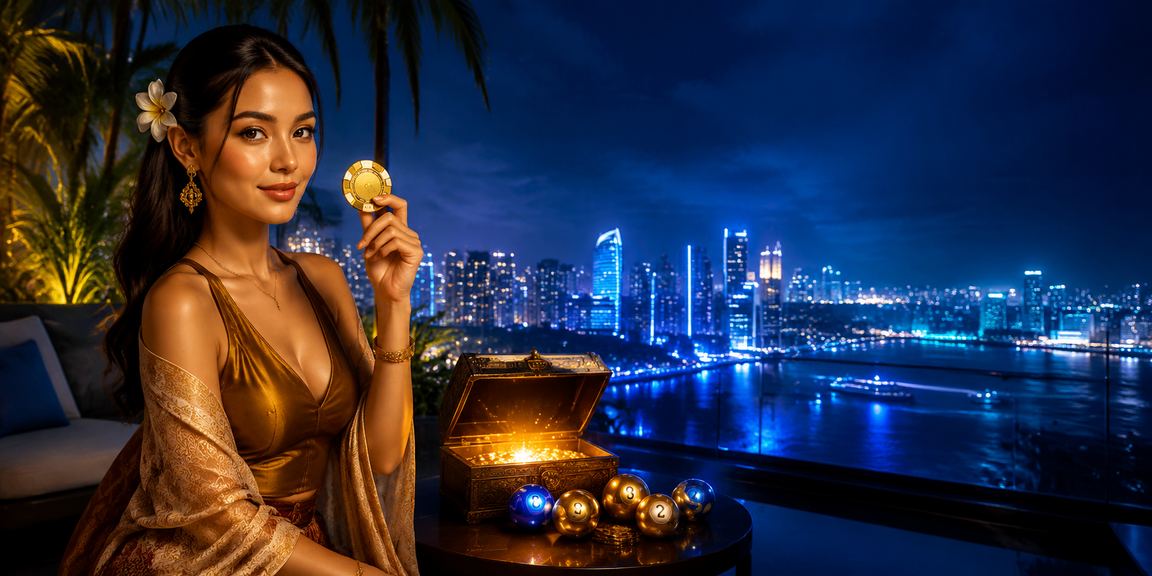 Model menampilkan tampilan antarmuka casino online di perangkat digital