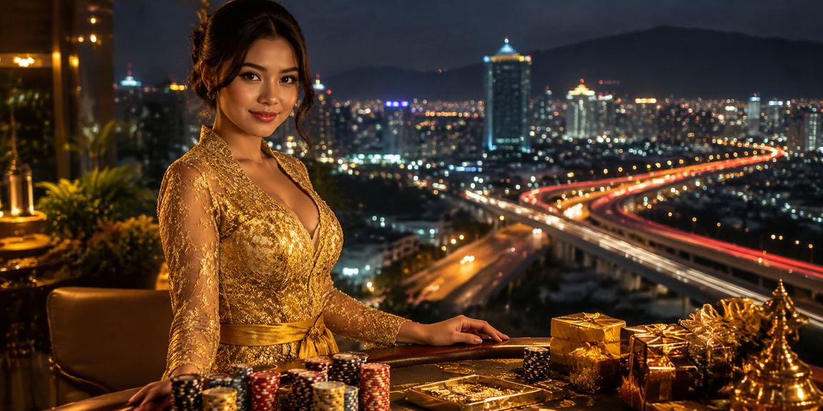 Model profesional menganalisis data taruhan di layar komputer modern